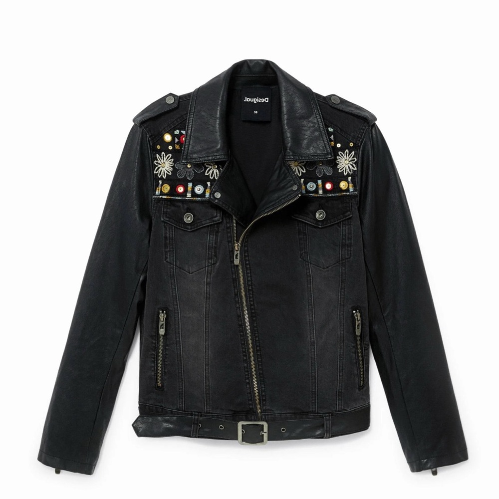 DESIGUAL  MERX Leather jacket size M (EU 40)